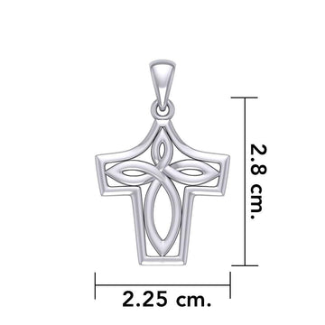 Celtic Knotwork Cross Silver Pendant TPD5366 - Jewelry